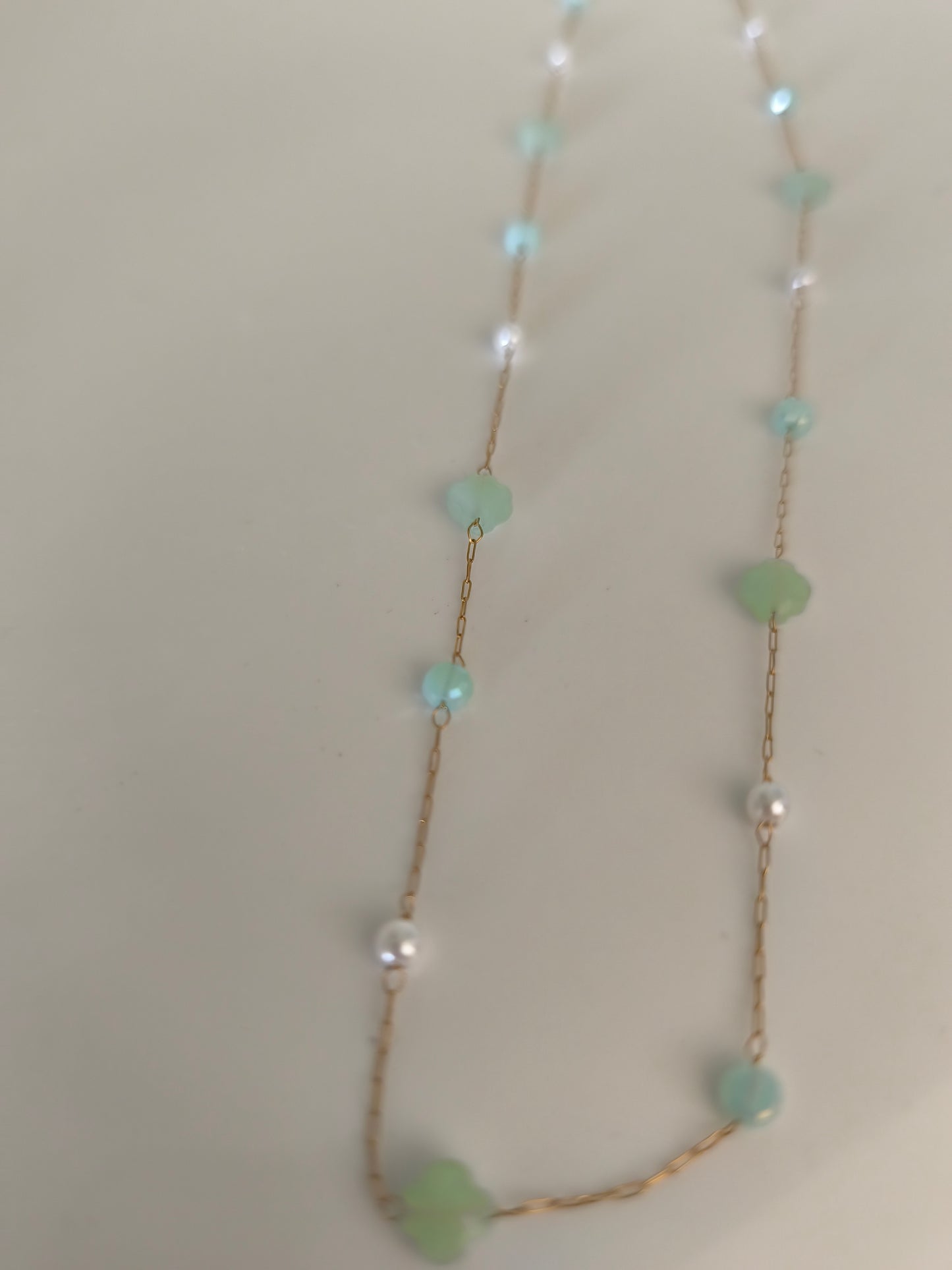 Collier zoé pierre et perles