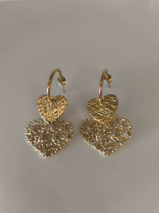 Boucles d'oreilles cœur